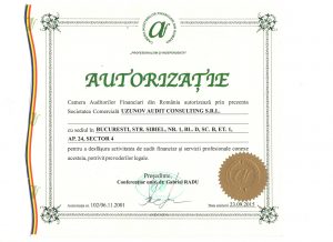 Autorizatie CAFR auditor financiar